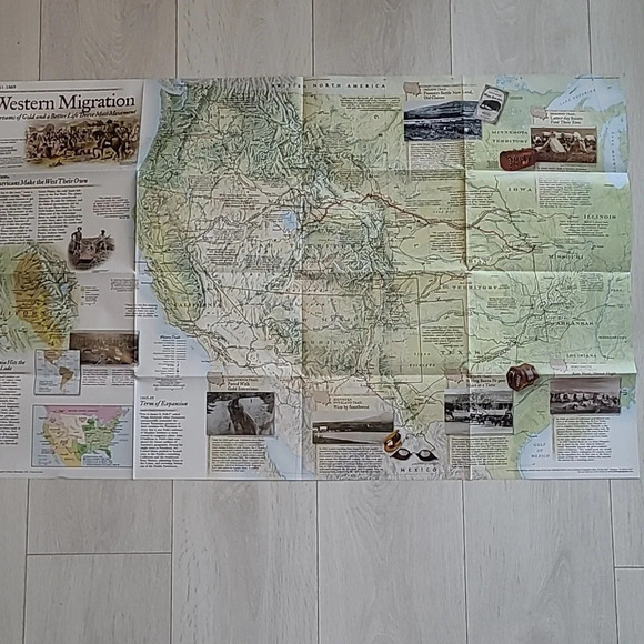 National Geographic Western Migration map - Picture 3 of 3
